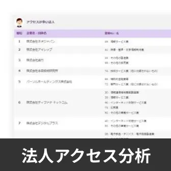法人アクセス分析